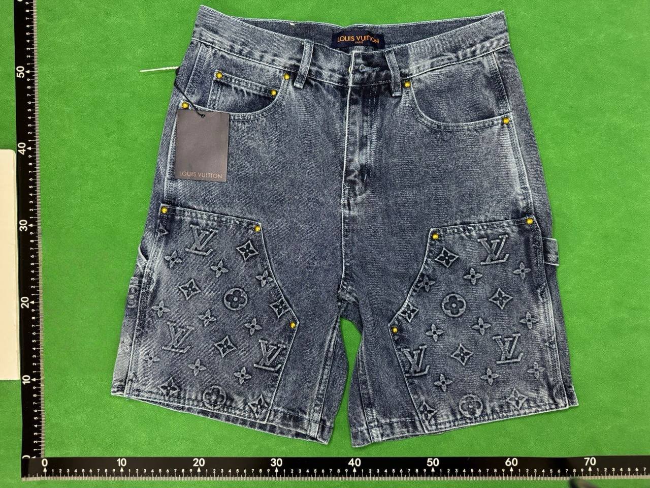 Louis vuitton denim suit&Denim shorts