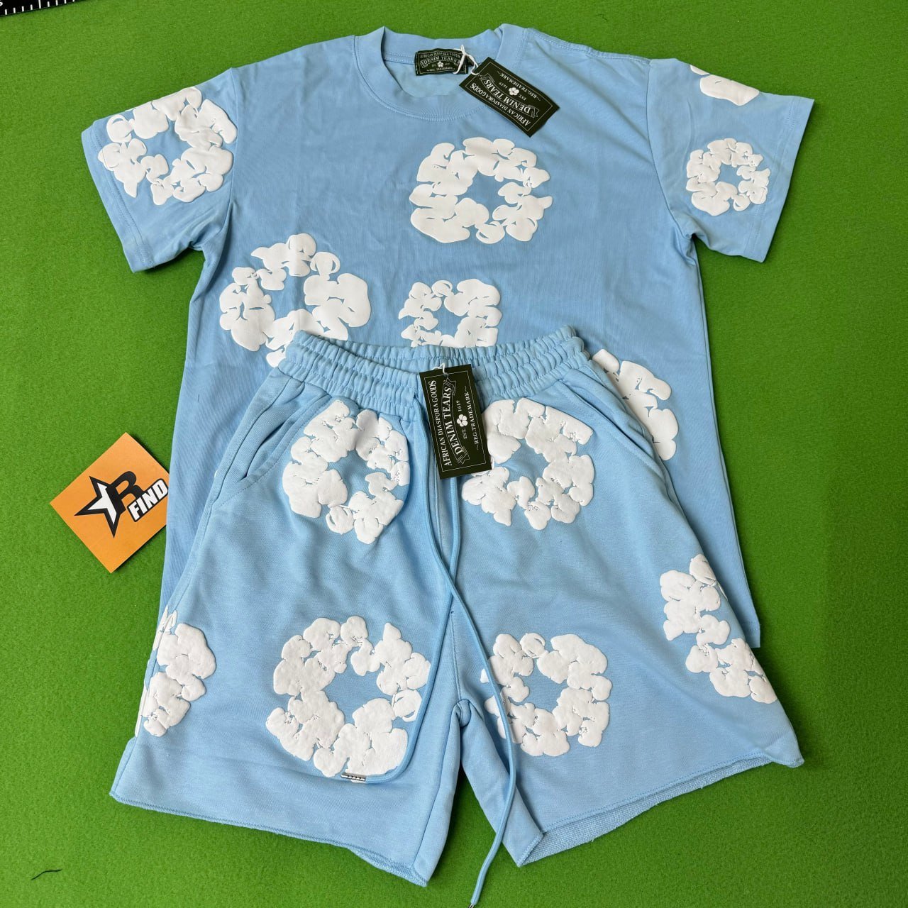 DENIM TEARS suit/t-shirt/short sleeve/tee/shorts/set