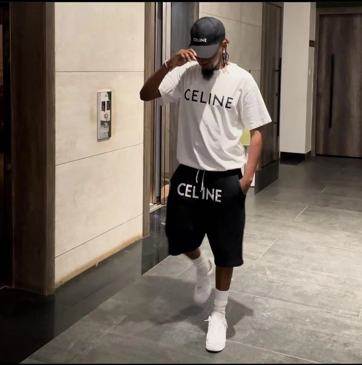  Celine Suit Summer Set Shorts T-shirt